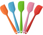 5Pcs Small Rubber Spatula With Solid Stainless Steel Core One Piece Design Heat Resistant Non-Stick Flexible Scrapers (random)