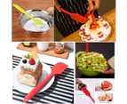 5Pcs Small Rubber Spatula With Solid Stainless Steel Core One Piece Design Heat Resistant Non-Stick Flexible Scrapers (random)