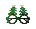 Sunshine Christmas Glasses Lensless Funny Comfortable to Wear Cartoon Holiday Wearing Lightweight Antlers Letter Glasses Frame for Party-G