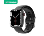 SitopWear Smart Watch Men Women Smartwatch Bluetooth Calls Watches Custom Wireless Charging Watch Face Fitness Bracelet - With Silicone Strap4