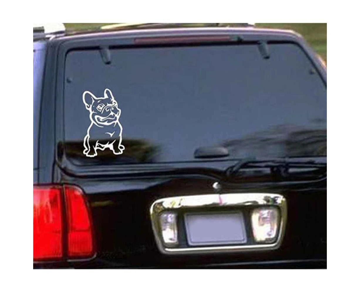 Cute Adhesive Custom 3D Car Sticker French Bulldog Dog/Pet Vinyl Car Decal Decor: black