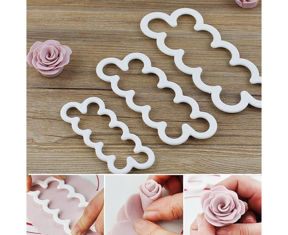 3pcs/set Cake Mold Rose Knife Cake Decoration Mould