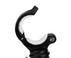 Bicycle Front Light Torch Clip Bracket 360 Degree Rotation Flashlight Holder - Black+Orange
