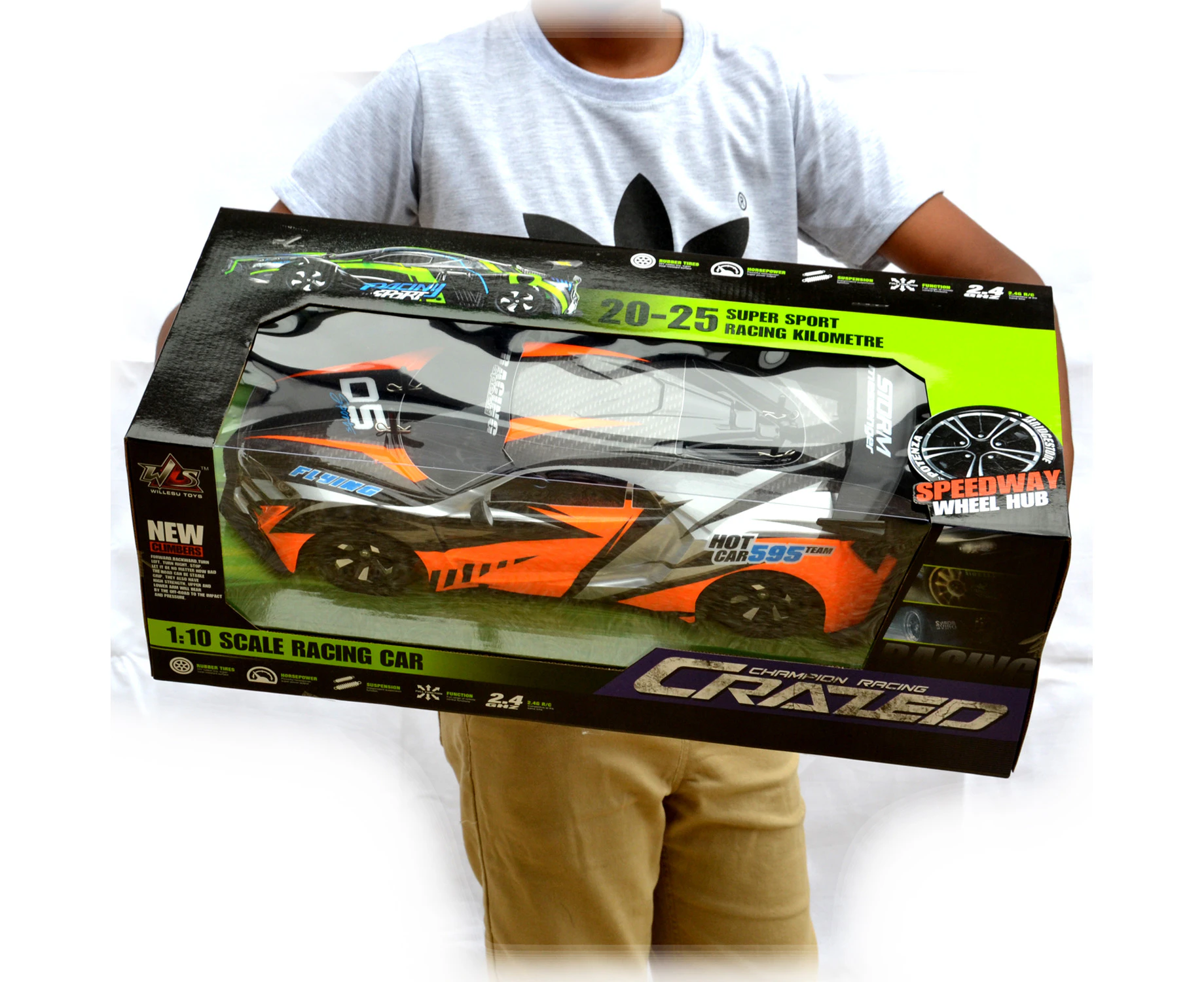 Big RC 1/10 Scale Remote Control Drift Racing Car Kids fast race RTR Toy High Speed New 1:10 Battery Model 2.4G On-road 2.4GHz present Gift idea VIC MEL AU