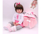 47cm Full Body Silicone Water Proof Bath Toy Popular Reborn Toddler Baby Dolls Bebe Doll Reborn Lifelike Gift With Pearl Bottle