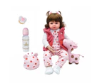 47cm Full Body Silicone Water Proof Bath Toy Popular Reborn Toddler Baby Dolls Bebe Doll Reborn Lifelike Gift With Pearl Bottle