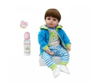 47cm Full Body Silicone Water Proof Bath Toy Popular Reborn Toddler Baby Dolls Bebe Doll Reborn Lifelike Gift With Pearl Bottle