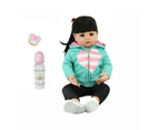 47cm Full Body Silicone Water Proof Bath Toy Popular Reborn Toddler Baby Dolls Bebe Doll Reborn Lifelike Gift With Pearl Bottle