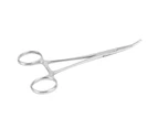 Surgical Haemostatic Hemostatic Forceps Stainless Steel Curved Tip Pliers Pet Hair Tweezers 16cm