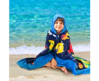 Kids Hooded Towel, Beach Bath Cape Towel, Soft Swim Bathrobe-Style 3