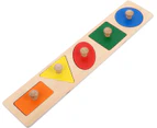 Wooden Color Sorting Toy Geometric Shape Puzzle Sorter Preschool Educational Learning Board Toys for Kids Toddler