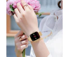 For Xiaomi Samsung Android Phone Reloj Inteligente Mujer Custom Dial Smart watch Women Bluetooth Call  Smart Watch Men +Box - Gold