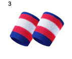 Knbhu Stripe Sport Badminton Basketball Wristband Absorb Sweat Towel Wrist Protector-3# - 3#