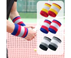 Knbhu Stripe Sport Badminton Basketball Wristband Absorb Sweat Towel Wrist Protector-3# - 3#