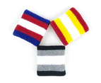 Knbhu Stripe Sport Badminton Basketball Wristband Absorb Sweat Towel Wrist Protector-3# - 3#