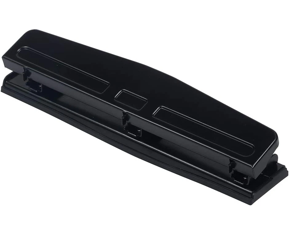 PAPER Metal 3 Hole Punch - Black - 10 Sheet Capacity - Hole Puncher Sold Individually