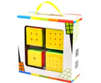 4Pcs Speed Magic Rubik Cube 6 Color Puzzles Educational Special Toys Brain Teaser Gift Box 4 in 1 Set (2x2 3x3 4x4 5x5) Stickerless Develop Brain and Logic