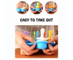 7 PCS Popsicle Mold Ice Pop Mini Silicone DIY Non-Stick Ice Trays-Blue