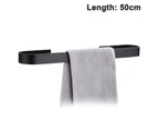 Towel Rail Towel Holder Bath Towel Rail Without Drilling,no Towels-Black50cm