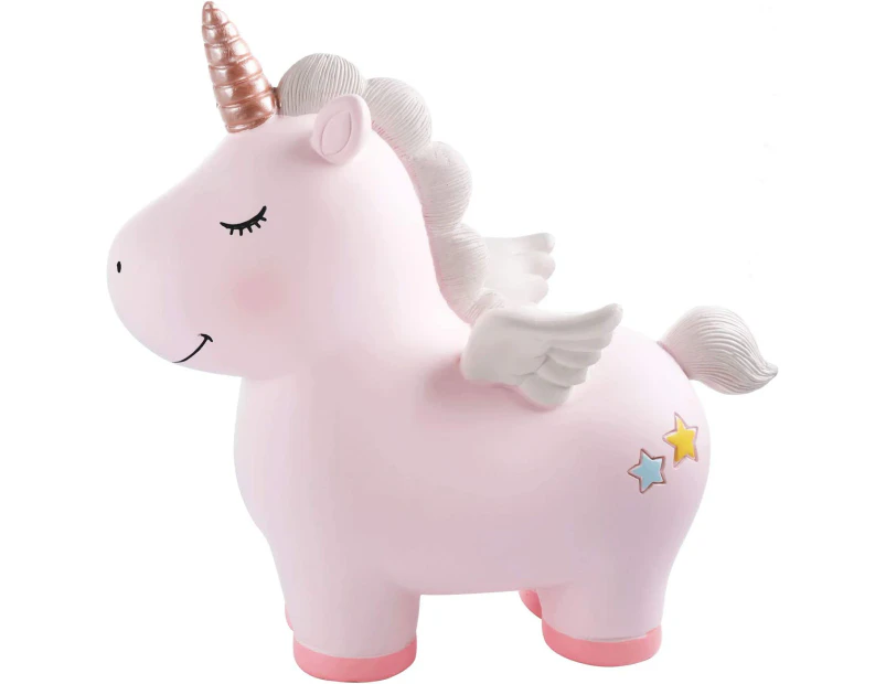 Cute Rainbow Unicorn Piggy Bank For Girls Resin Unicorn Piggy Bank Toy Piggy Bank Kids Money Box Unicorn Gift - Large