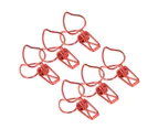 100pcs Binder Clips Cute Cartoon Peach Shape Metal Long Tail Clips Office Account Binder Clips Paper Clamps Red