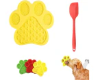 Dog licking pad with suction cup for dog bathing peanut butter licking pad and anxiety relief for dog, dog licking pad with silicone spatula
