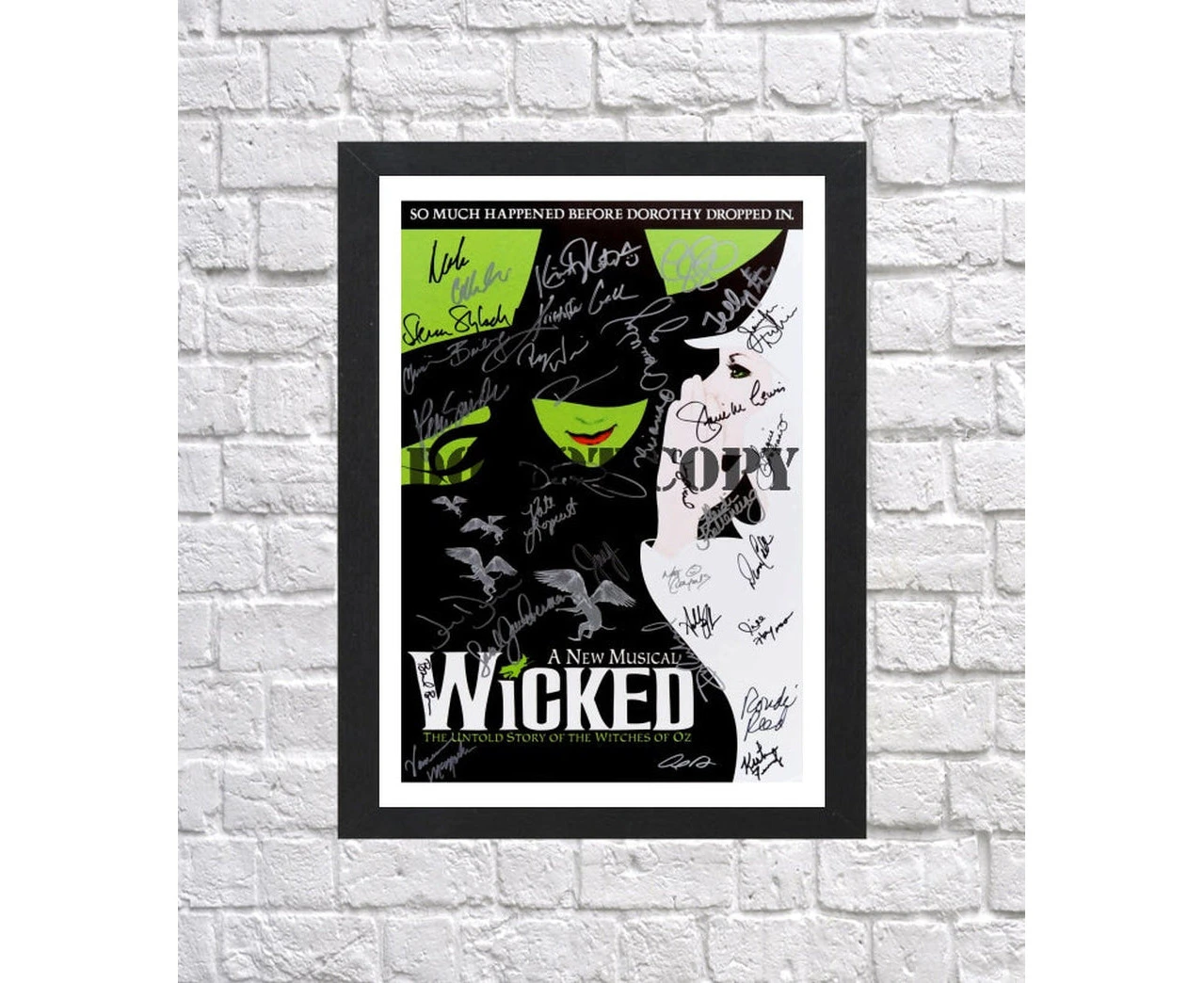 Wicked Broadway Musical Cast Signed Autographed Photo Poster Memorabilia A4