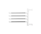 Mbg Towel Holder Punch-Free 180 Degree Rotation Stainless Steel Bathroom Wall Hook Towel Rail for Home-Four Layer