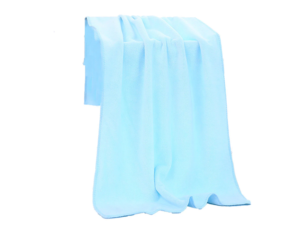 Professional Quick Dry  Microfiber Hair Drying Salon Towel,2 Pack-light blue