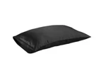 Queen/KING Silk Satin Pillow Case Bedding Pillowcase Smooth Home - Black