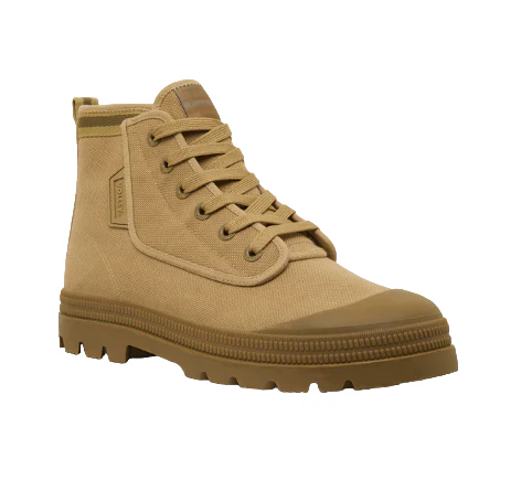 Mens Volley Overgrip Canvas Work Boots Shoes Tan Canvas - Tan