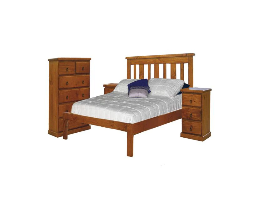 Gemini NZ Pine K Single Bed Blackwood