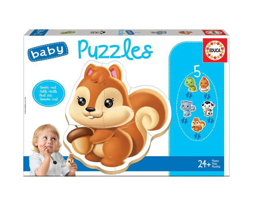 KD Toys EB13473 13473 Tiere Educa Baby Early Learning Animals Jigsaw Puzzles, Multicoloured, Standard Size