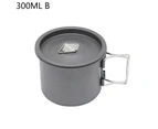 200ml/300ml Camping Cup Non-slip Comfortable Grip Aluminum Alloy Foldable Handle Coffee Mug Trip Accessories - B