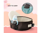 Baby Hip Seat, Hip Carrier With Side Pocket, Seat Carrier Lightweight Baby Carrier Front Carrier,Brown, For Baby 0 - 36 Months