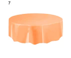 Plastic Waterproof Large Wedding Party Disposable Circular Table Cloth Cover Orange