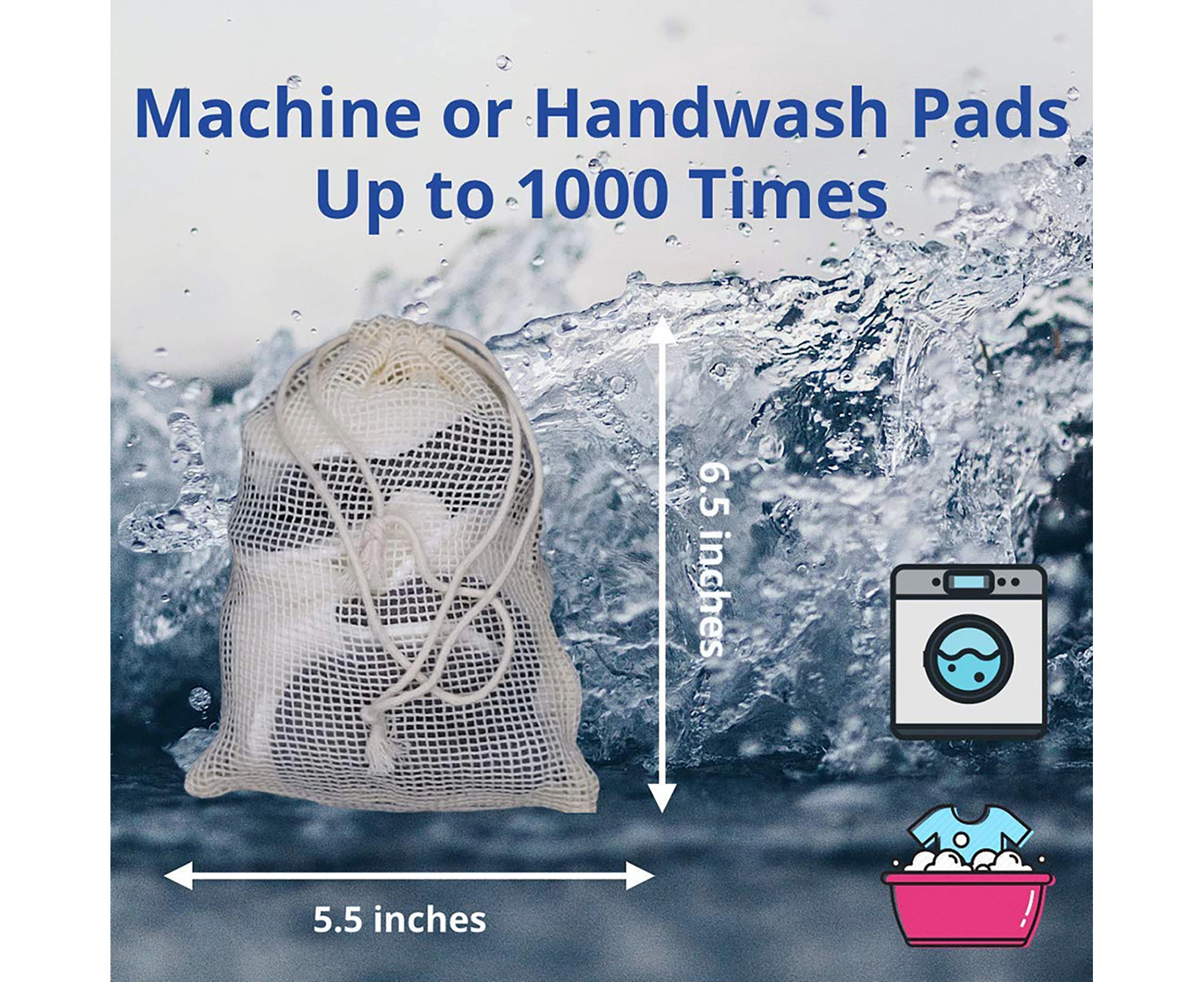 Facial Pad Reusable Bamboo Charcoal Fiber Makeup Remover Pad for Girls