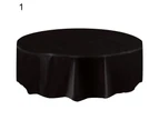 Plastic Waterproof Large Wedding Party Disposable Circular Table Cloth Cover Silver