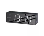 Wireless Speaker Multifunctional Time Display Rechargeable Bluetooth-compatible Stereo Speaker Clock Dual Alarm for-Black