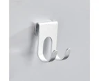 2Pcs Coat Hook Heavy Duty Punch-free Mini Aviation Aluminum Free Hole Towel Wall Rack for Kitchen - Silver