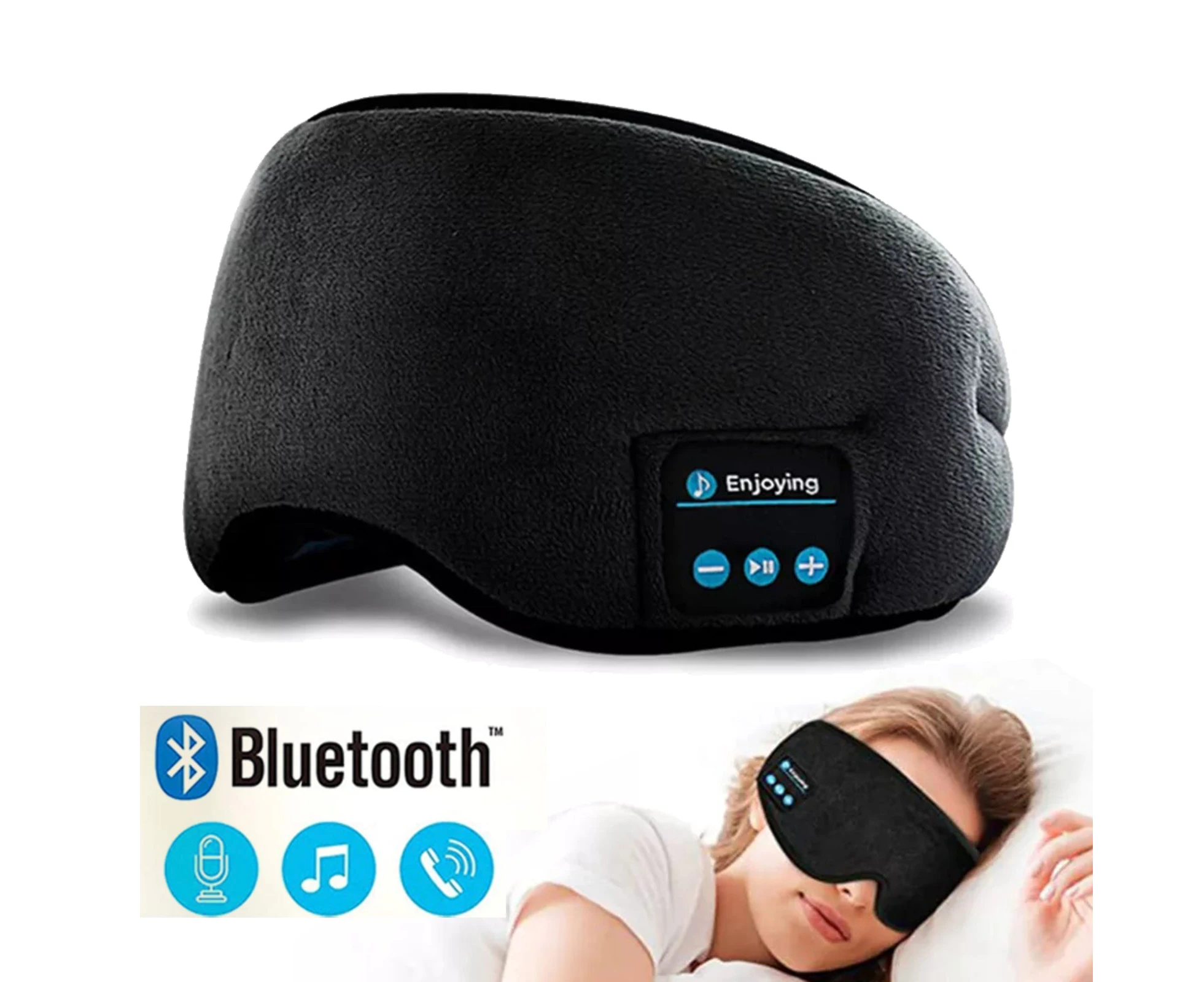 Wireless Bluetooth 5.0 Stereo Eye Mask Sleep Music Mask Headphones Headband