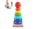 Color Ring Pyramid Colorful Stacking Tower, For Sorting And Stacking