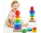 Color Ring Pyramid Colorful Stacking Tower, For Sorting And Stacking