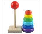 Color Ring Pyramid Colorful Stacking Tower, For Sorting And Stacking