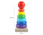 Color Ring Pyramid Colorful Stacking Tower, For Sorting And Stacking