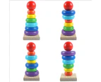 Color Ring Pyramid Colorful Stacking Tower, For Sorting And Stacking