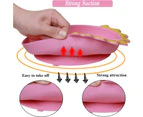 Silicone Toddler Plates,Suction Plates for Baby with Spoon and Fork Set