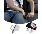 Seat Belt Latches High Strength Hidden Seat Belt Buckles Universal Auto Seat Belt Clips Locks Car Accessories - Silver
