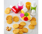 6Pcs/set Cookie Stamp With 6 Patterns Cutter Christmas Biscuit Mould Tools - Red