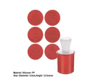 6Pcs/set Cookie Stamp With 6 Patterns Cutter Christmas Biscuit Mould Tools - Red